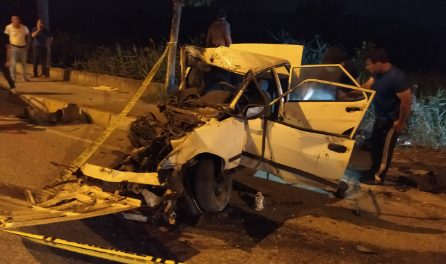 Sakarya'da Otomobil Ağaca Çarptı, 1 Ölü, 1 Yaralı