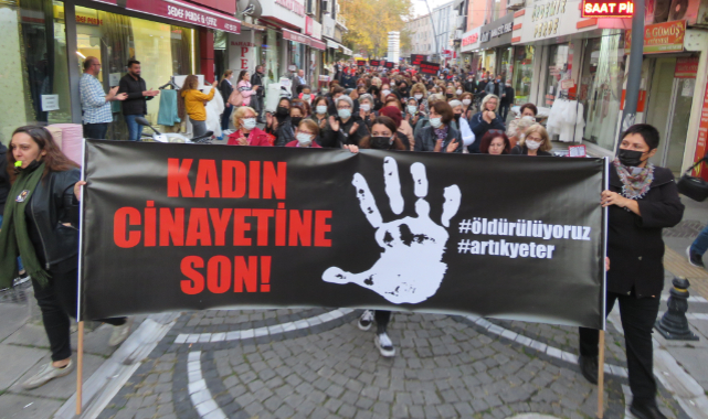 Kırklareli'nde Yaşanan Kadın Cinayeti Protesto Edildi