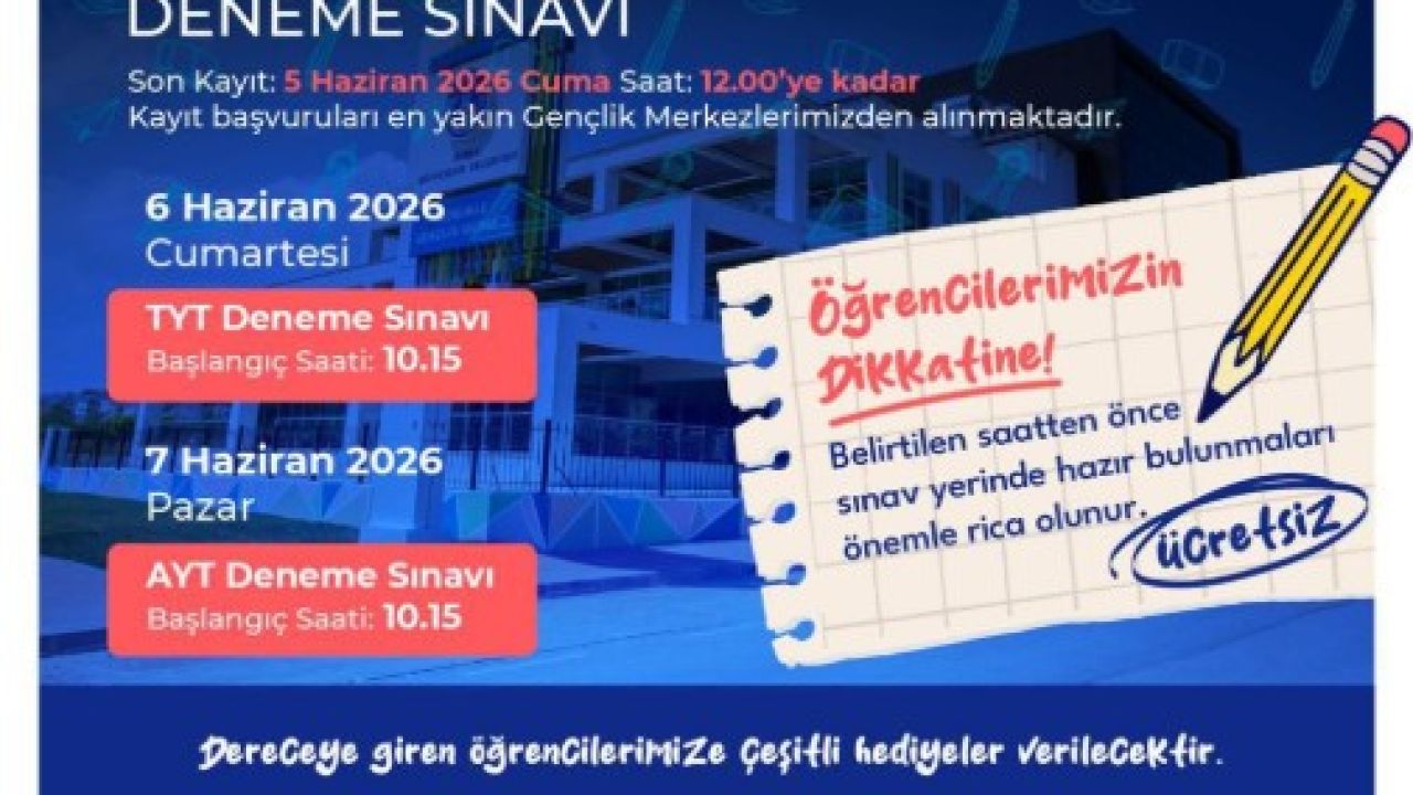 Bursa Büyükşehir Belediyesi’nden üniversite adayları için deneme sınavı