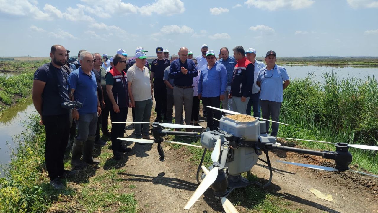 Edirne’de dron ile çeltik ekimi yaygınlaşıyor