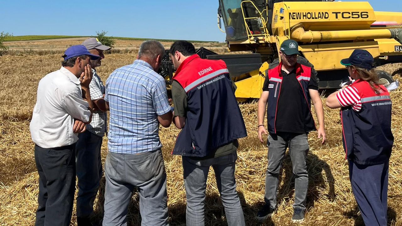 Edirne’de hasat sezonuyla birlikte biçerdöver kontrollerine de başlandı