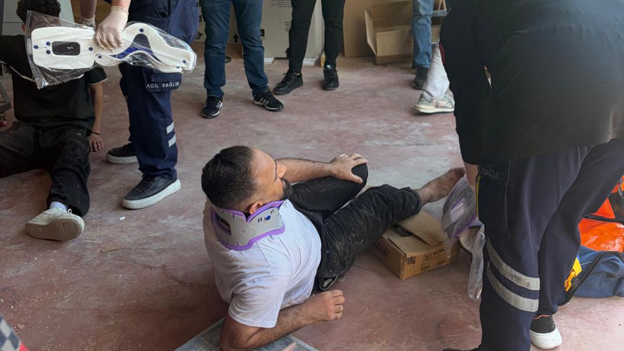 Yük asansörünün halatı koptu; 6 işçi yaralandı