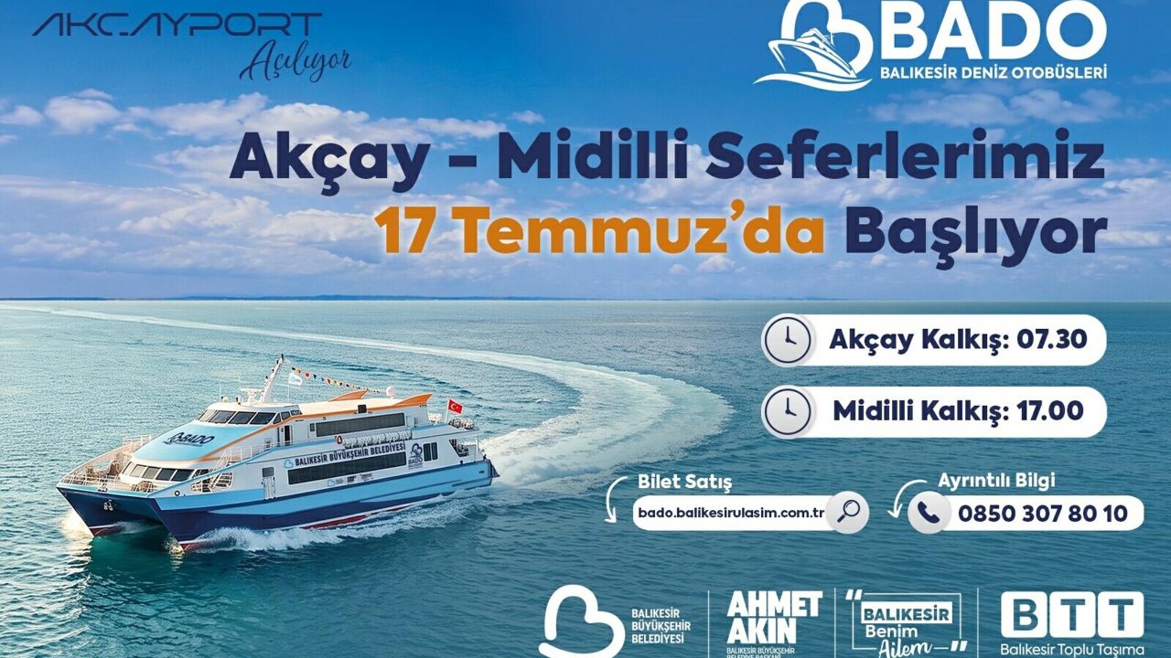 BADO'nun Akçay- Midilli seferleri 17 Temmuz'da başlıyor