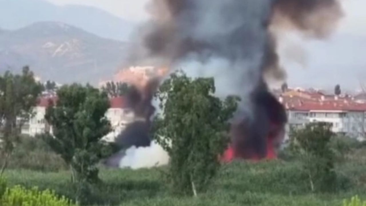 Balıkesir’de sazlık alanda çıkan yangın söndürüldü