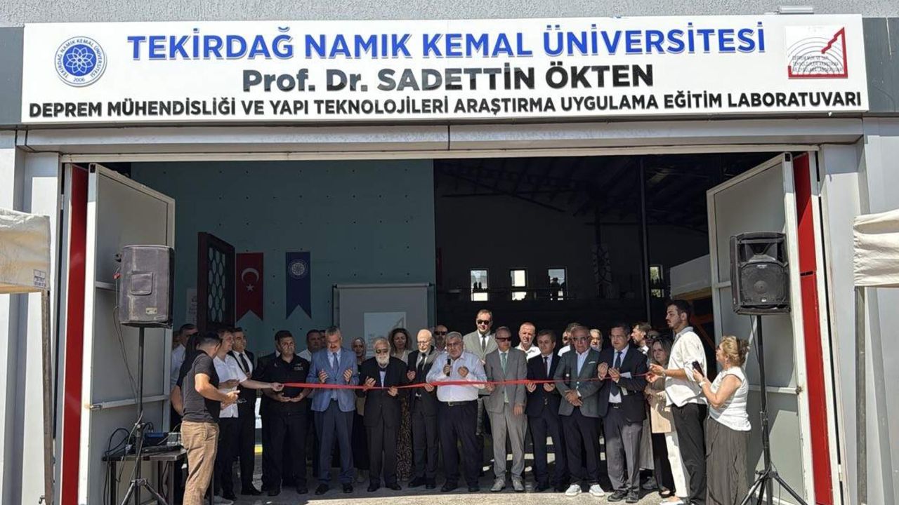 NKÜ'de 'Prof. Dr. Sadettin Ökten Deprem Mühendisliği ve Yapı Teknolojileri Araştırma Uygulama Eğitim Laboratuvarı' açıldı