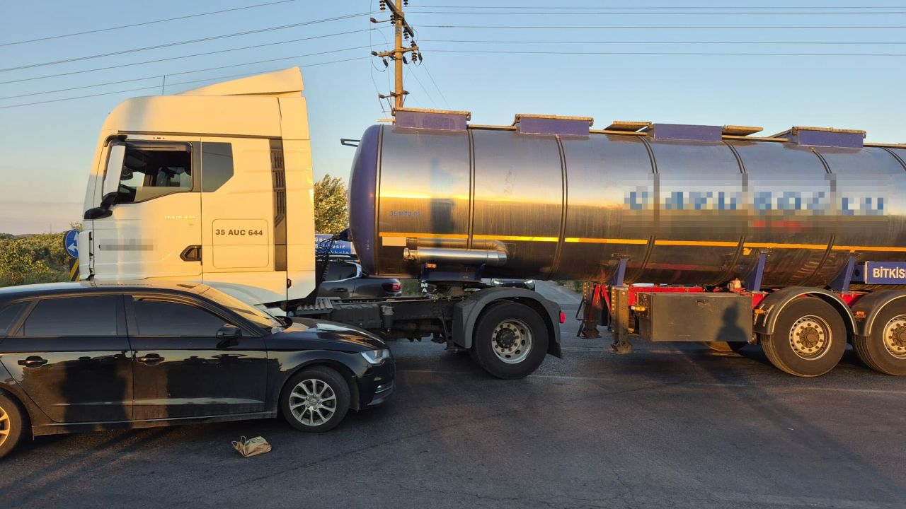 Tanker ile otomobil çarpıştı: 6 yaralı